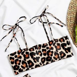 Leopard print bikini top
